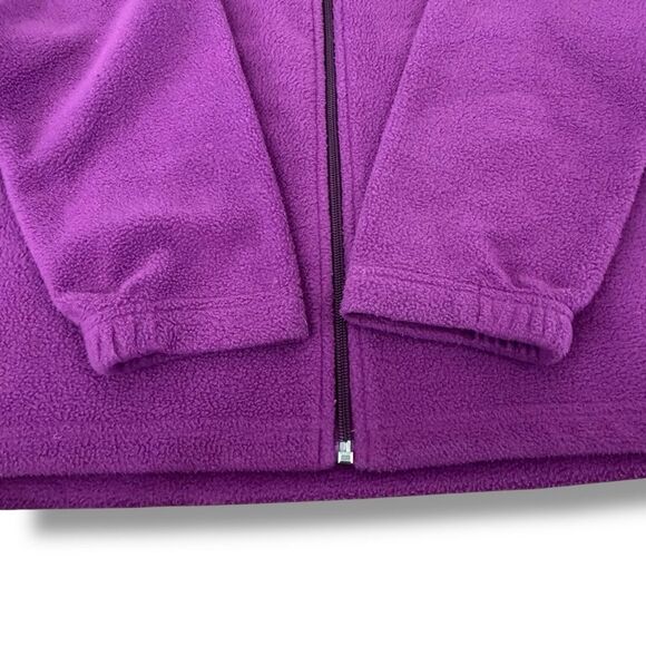 Columbia Dotswarm II Full Zip Fleece Jacket Women’s Large Purple Gray Sherpa - Picture 7 of 11